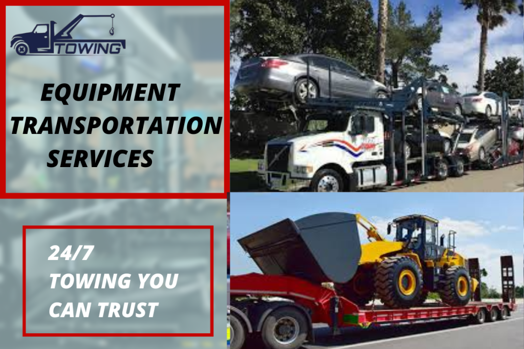 Heavy equipment being loaded onto a flatbed trailer for transport in San Leandro by a professional hauling service